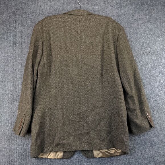 Joseph & Feiss International Mens 43 Soft Jacket Brown Shoulder Pads 3-Button - Picture 6 of 13